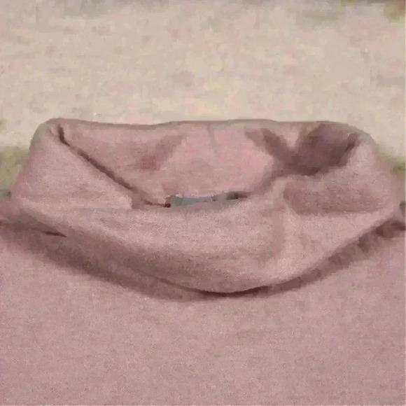 COS Pink 60s Style Mock Neck Wool Three Quarter Sleeve Sweater Women Small - Picture 6 of 10